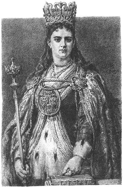 Król Jadwiga Andegaweńska, Poczet królów i książąt polskich / Autor: Jan Matejko