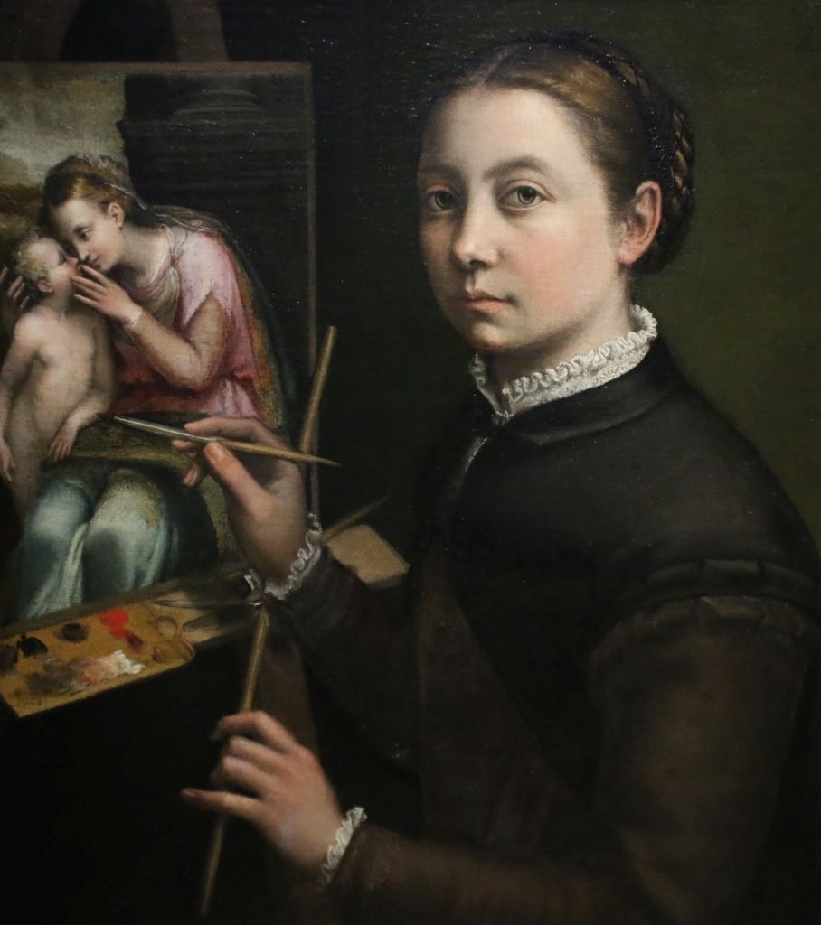 Autoportret przy sztaludze / Artystka: Sofonisba Anguissola